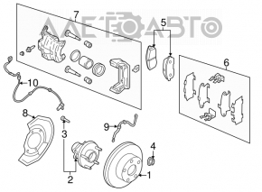 Placă de frână față dreapta Nissan Pathfinder 13-20