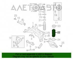 Пружина задняя правая AWD Nissan Murano z50 03-08 жесткость 2 белых, красный