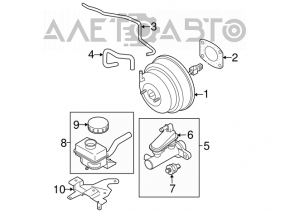 Cilindrul principal de frână cu rezervor Nissan Murano z50 03-08