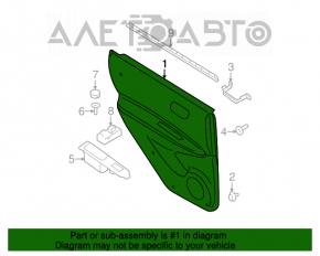 Обшивка двери карточка задняя правая Nissan Rogue 07-12