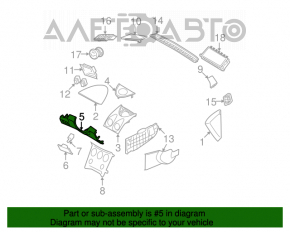 Capacul de bord pentru genunchi Nissan Rogue 07-12