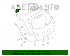 Buclele ușii portbagajului dreapta Nissan Rogue 07-12