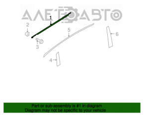 Moldură ușă-sticlă față centrală stânga Nissan Versa 1.8 10-12