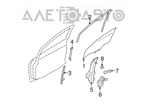 Geam electric cu motor fata dreapta Nissan Versa 1.8 10-12