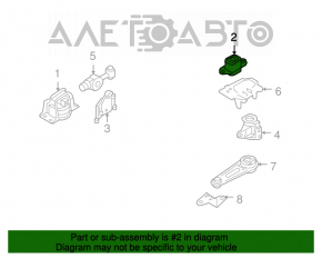 Pernele motorului stâng Nissan Versa 1.8 10-12, noi, originale OEM