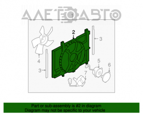 Difuzorul capacului radiatorului gol Nissan Versa 1.8 10-12