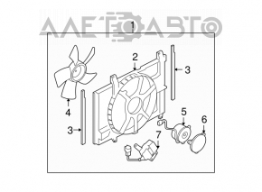 Paletele ventilatorului de răcire Nissan Versa 1.8 10-12.