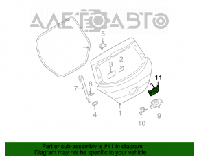 Ручка двери багажника внешняя Nissan Versa 1.8 10-12 с кнопкой