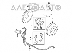 Placă de frână spate stânga Nissan Versa 1.8 10-12