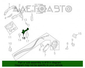 Limitatorul ușii din spate dreapta pentru Subaru B10 Tribeca