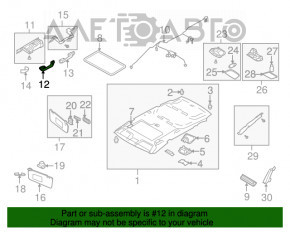 Manerul plafonului din față stânga pentru Subaru B10 Tribeca bej.