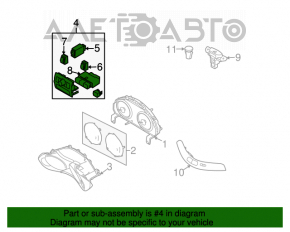 Butonul de control al oglinzilor pentru Subaru B9 Tribeca