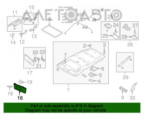 Capota dreapta Subaru B9 Tribeca gri, cu iluminare, fara carlig, pentru curatare chimica.