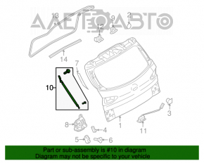 Amortizorul ușii portbagajului dreapta Subaru B9 Tribeca