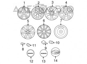 Senzorul de presiune a roților pentru Subaru B9 Tribeca, nou, original OEM