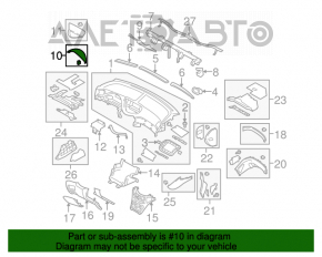 Накладка щитка приборов Subaru b10 Tribeca