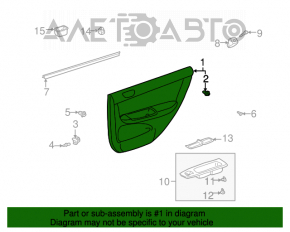 Capacul ușii, cartela din spate stânga gri pentru Toyota Camry v30 2.4.