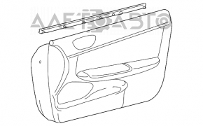 Обшивка двери карточка передняя левая серая Toyota Camry v30 2.4