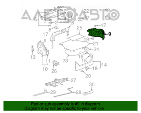 Capacul arcului drept Toyota Camry v30 2.4