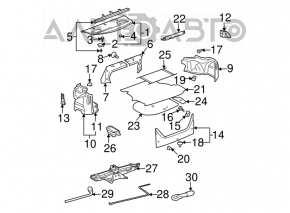 Covor de portbagaj din carton pentru Toyota Solara 2.4 04-08.