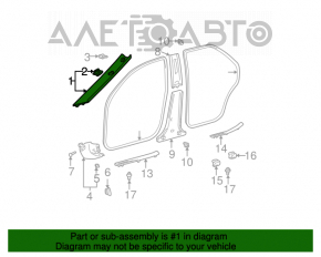 Накладка передней стойки левая Toyota Camry v30 2.4 сер, царапины