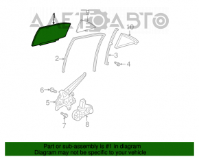Стекло двери задней правой Toyota Camry v40 не оригинал, царапины