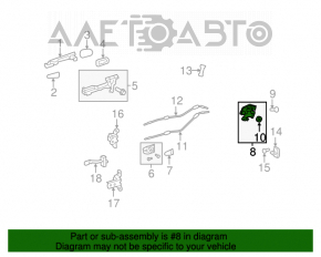 Blocare ușă spate dreapta Lexus ES300h ES350 13-18