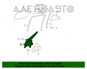 Mecanismul electric de ridicare a geamului din spate, dreapta, pentru Toyota Camry V40.