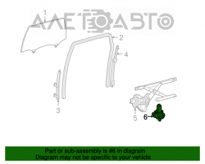 Motorul geamului electric din față, stânga, Toyota Camry v40.