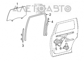 Motorul geamului electric din spate dreapta pentru Toyota Camry v50 12-14 SUA