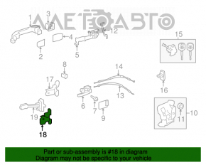 Buclele ușii din față stânga jos Toyota Camry v30 2.4