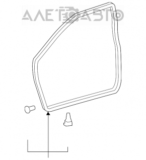 Уплотнитель двери передней правой Toyota Camry v40