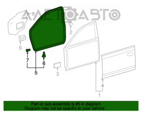 Уплотнитель двери передней правой Toyota Camry v40