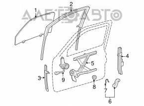 Motor electric pentru ridicarea geamului, dreapta față, Toyota Highlander 08-13