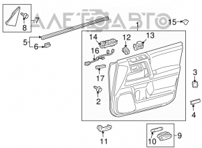 Controlul geamului electric din partea dreapta față Toyota Camry v40 07-11 negru, manual