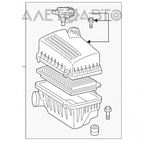 Корпус воздушного фильтра Toyota Camry v40 2.4 сломана защёлка, нет фрагмента