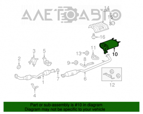 Silencer spate cu baie Toyota Camry v40 2.4, 2.5, hibrid, ruginit.