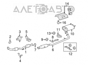 Silencer spate cu baie Toyota Camry v40 2.4, 2.5, hibrid, ruginit.