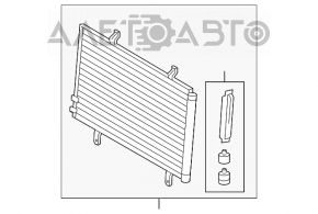 Radiatorul condensatorului de aer condiționat Toyota Camry v40 2.4, 3.5 nou, neoriginal.