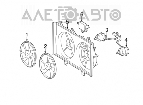 Rotor ventilator de racire stanga Lexus ES350 07-12 pentru un motor mare, neoriginal