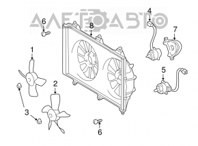 Motorul ventilatorului de răcire stânga pentru Toyota Camry v40 2.4, nou, original OEM.