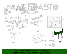 Накладка проема багажника Toyota Camry v40 затерта