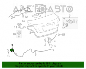 Maneta de deschidere a capacului rezervorului de combustibil și a capacului portbagajului pentru Toyota Camry v50 12-14 SUA zgâriată.