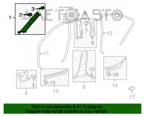 Capacul amortizorului din față dreapta Toyota Camry v40 gri.