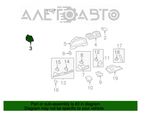 Tubul de aer al torpilei dreapta pentru Toyota Camry v40 gri, crom