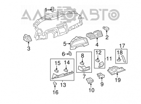 Capacul torpedoului pentru genunchiul șoferului Toyota Camry v40 gri, tip 1