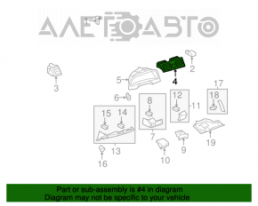 Conducta centrală de aer Toyota Camry v40 gri, crom