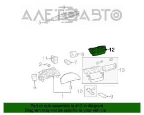 Controlul climatizării Toyota Camry v40 07-09 zgârieturi, suport rupt.