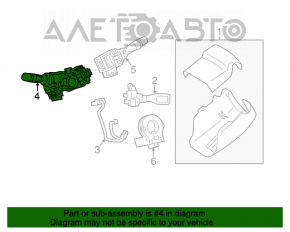 Подрулевой переключатель левый Toyota Camry v40