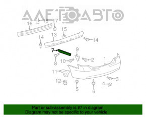 Suport bara spate, exterior dreapta Toyota Camry v40 AVTM